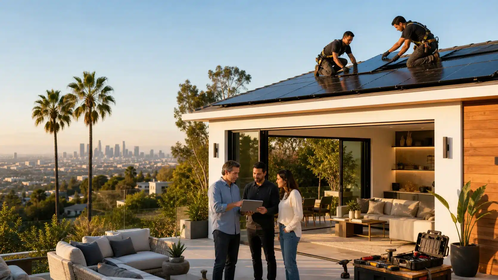 Inside Home Solar Panel Installations During a Los Angeles Remodel
