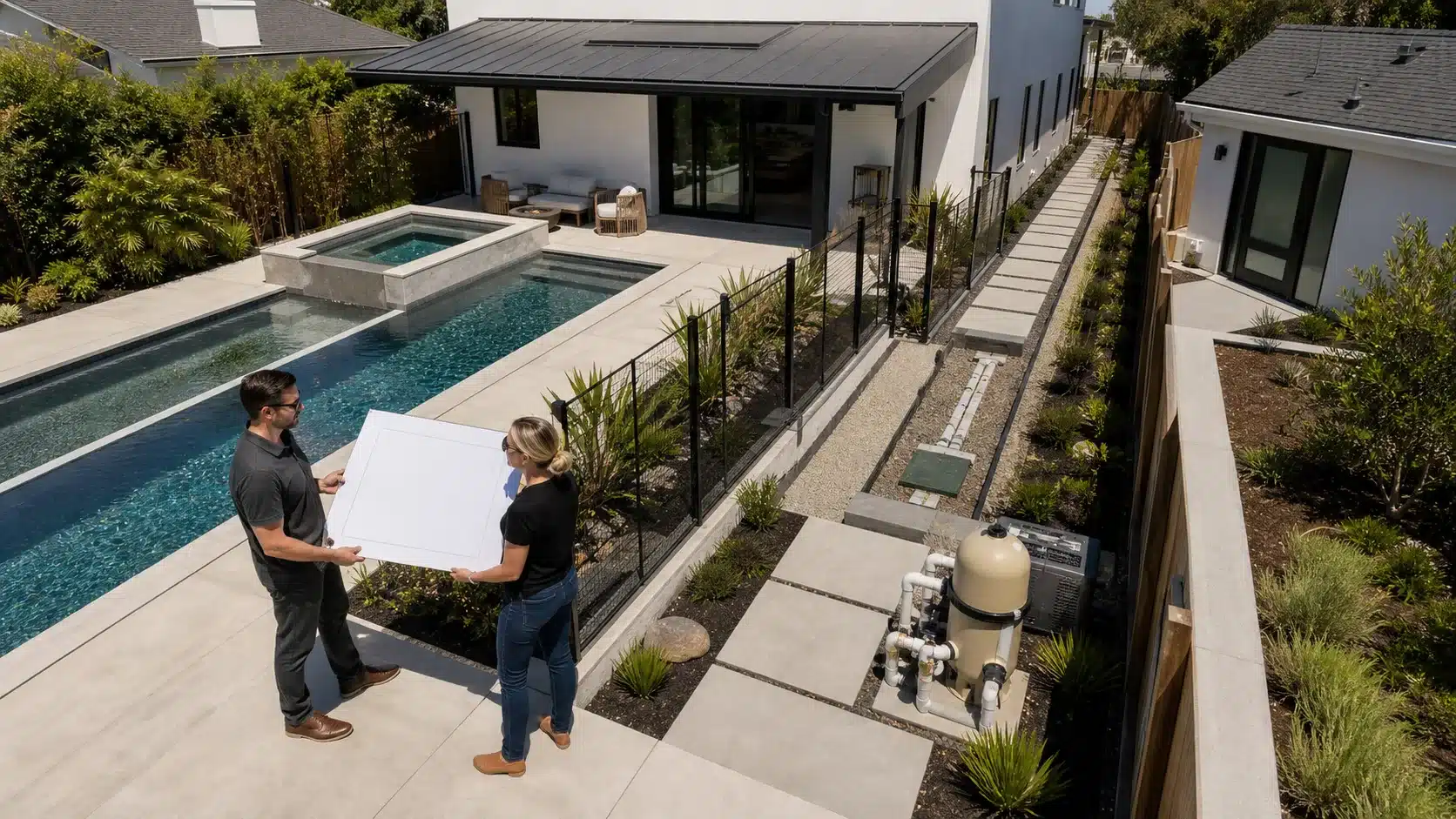 Small-Lot LA Pool/Spa Layouts That Fit ADU Access, Clearances, Utilities